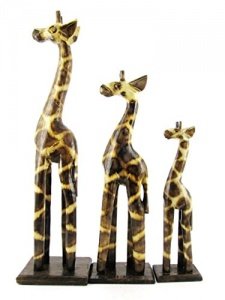 3 Set 60cm 50cm 40cm Giraffen Set Holz Giraffe Holzgiraffe GW