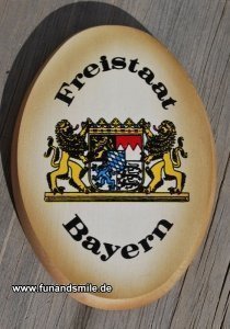Freistaat Bayern Holzschild