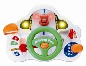 Kinder-Cockpit mit Lenkrad Licht und Sound