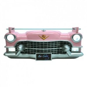 Elvis Presley Cadillac Wandregal mit Beleuchtung in pink
