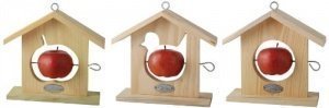 Esschert Design Apfelhäuschen, Futterhäuschen, für Äpfel, mit Dach, Holz, Maße 20 x 6 x 21 cm
