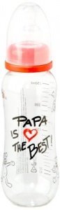 Fashy Papa is the Best Babyflasche mit Silikonsauger 250 ml