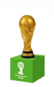 FIFA Weltmeisterschaft Pokal 70mm Holzpodest 3D Miniatur