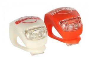 Hochqualitiative Snugg Fahrradbeleuchtung: Set mit 2 superhellen LED Silikonleuchten, 1 rot (Rückle