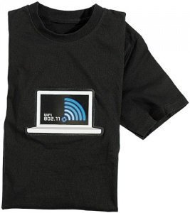 infactory T-Shirt mit WiFi-/WLAN-Anzeige Größe L