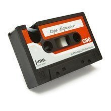 j-me - cassette tape Klebeband-Abroller, schwarz-rot