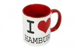 Kaffeebecher "I love Hamburg" Classic