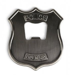 Kikkerland Police Badge Stainless Steel Bottle Opener, Garden, Haus, Garten, Rasen, Wartung