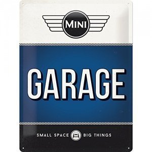 Mini Cooper Garage Blechschild