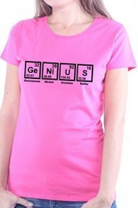 Mister Merchandise Ladies Frauen Damen T-Shirt Genius Nerd Chemie Periodentafel , Größe: M, Farbe: