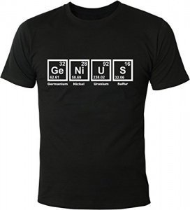 Mister Merchandise Witziges Herren Männer T-Shirt Genius Chemie Nerd Periodentafel Chemistry