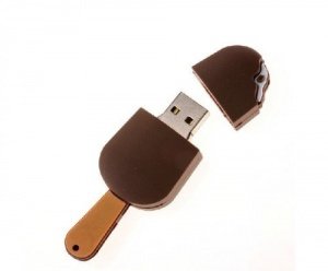 MOGOI(TM) 8GB Neuheit Speiseeis USB Flash Drive, Kaffeebraun mit MOGOI Accessorie
