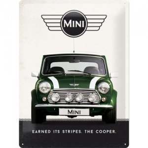 MINI-Cooper Green Blechschild, 30 x 40 cm