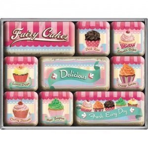 Nostalgic-Art - Home & Country Fairy Cakes Magnet-Set