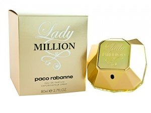 Paco Rabanne Lady Million femme / woman, Eau de Parfum, Vaporisateur / Spray 80 ml, 1er Pack (1 x 80