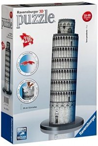 Ravensburger Schiefer Turm-Pisa - 216 Teile 3D Puzzle-Bauwerke