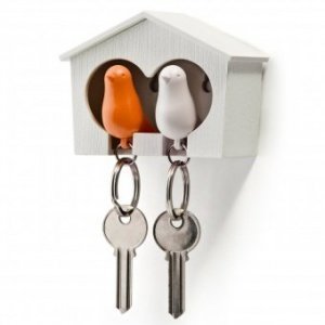 Schlüsselring Duo Sparrow Key Ring weiß-orange