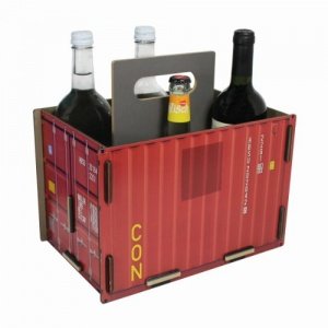 SIXPACK Flaschenträger "Container, rot"