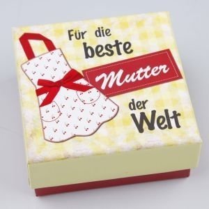 Soundbox Musikbox Muttertag Musik Geschenkverpackung Für die beste Mutter 9x9 cm Geschenkbox