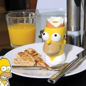 The Simpsons Eierbecher und Toast Stempel
