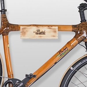 Wandhalterung aus Holz & Leder für Fahrräder