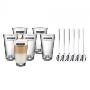 WMF Latte Macchiato Set, 6 Gläser inkl. 6 Löffel