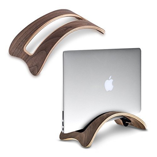 kalibri Eleganter Laptop Tablet Ständer in Dunkelbraun aus Holz