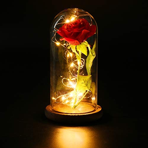 Rose im Glas LED