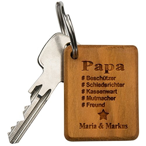 Schlüsselanhänger Bester Papa Holz
