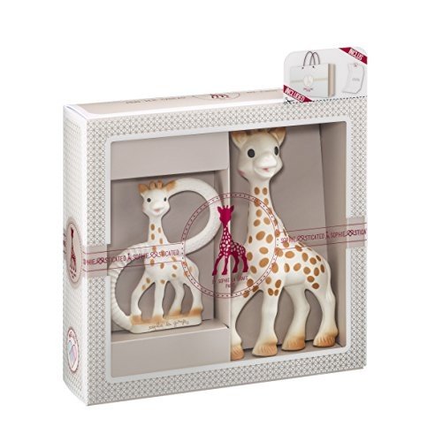 Vulli Geschenkset Sophie die Giraffe + Beißring, beige
