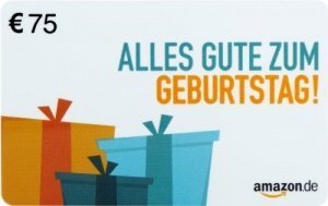 Amazon.de Box mit Geschenkkarte Geburtstag 50€