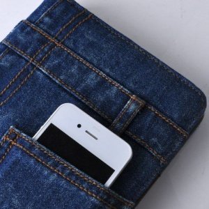 Smart Cover in Jeans optik! Schutzhülle dunkelblau inkl. Displayschutzfolie