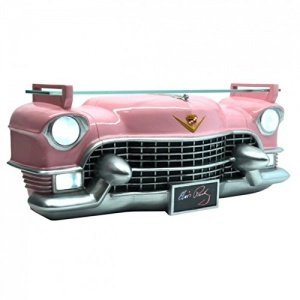 Elvis Presley Cadillac Wandregal mit Beleuchtung in pink