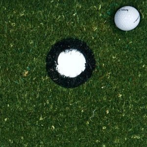 Fußmatte "Hole in One" Golf mit Golfball und Loch 18