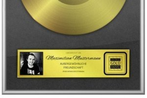 Goldene Schallplatte als personalisierte Urkunde