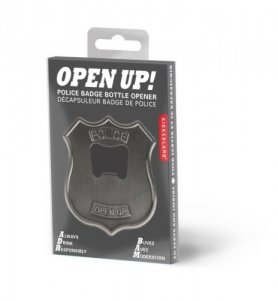 Kikkerland Police Badge Stainless Steel Bottle Opener, Garden, Haus, Garten, Rasen, Wartung