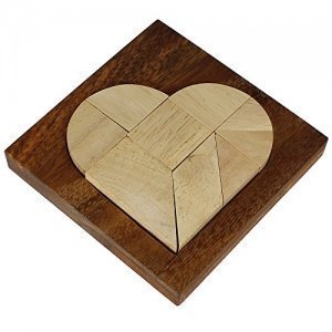 Kleines Herz Puzzle aus Holz