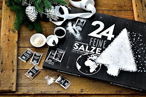 Salzkalender - Großer Adventskalender mit 24 Salzen aus aller Welt