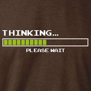 Per iPhone/iPad App animiertes T-Shirt: Thinking...please wait (Augmented Reality)