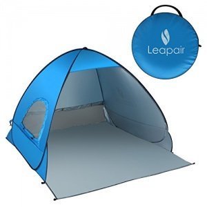 WolfWise Strandzelt Strandmuschel UV Schutz Unterstand Zelt Automatisch Pop Up Zelt Tragbar Blau