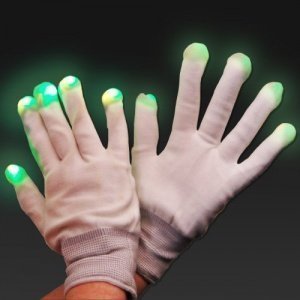 LED Handschuhe mit leuchtenden fingerkuppen
