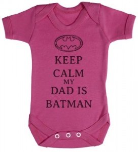 Calm My Dad Is Batman Baby Body