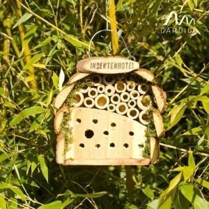 Gardigo Insektenhotel für Bienen & Marienkäfer naturholzfarben