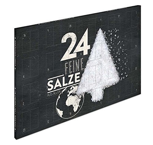 Salzkalender - Großer Adventskalender mit 24 Salzen aus aller Welt