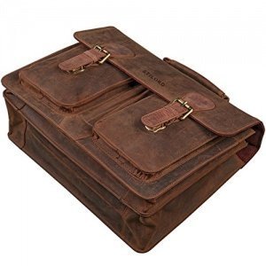 STILORD Aktentasche Herren Lehrertasche Bürotasche Laptoptasche Umhängetasche Vintage groß aus ec