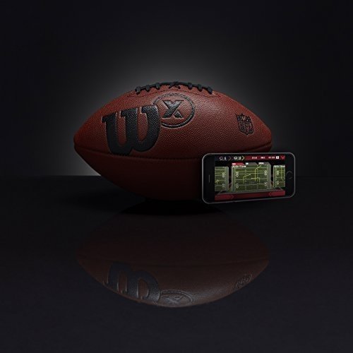 Wilson Herren-American Football mit Sensor zur Trainingsaufzeichnung per App, braun, Wilson X Connec