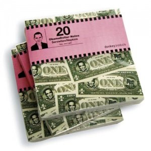 _ OBAMA DOLLAR NAPKINS Papierservietten