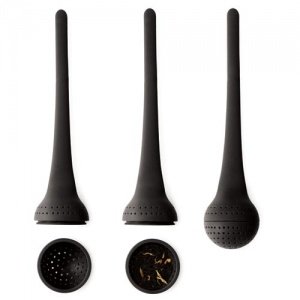 * TEA EGG Tassen-Teeei-Löffel, schwarz