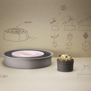 1-2-oder 3 Backformen-Set aus Silikon 3 