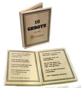 10 Gebote für den Ehemann